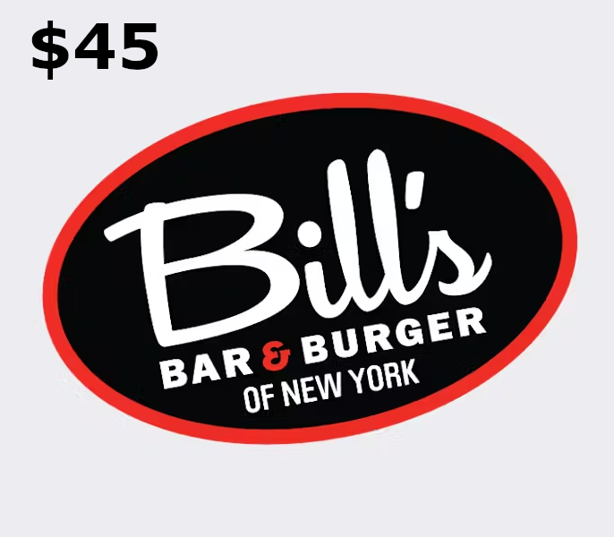 Bill's Bar & Burger $45 Gift Card US