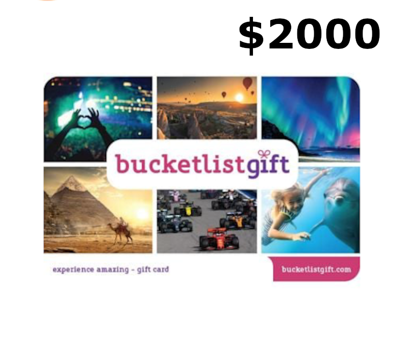 

BucketlistGift $2000 Gift Card US