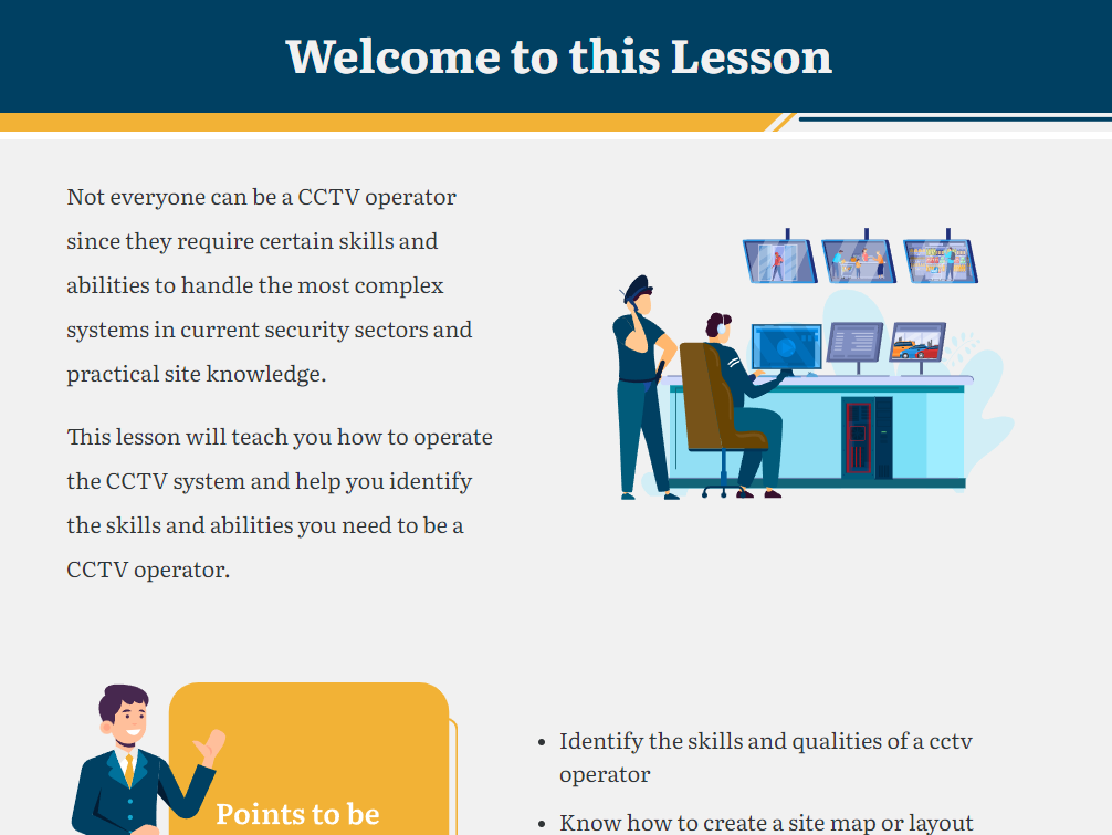 CCTV Operator Course Alpha Academy Code