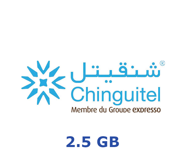 

Chinguitel 2.5 GB Data Mobile Top-up MR