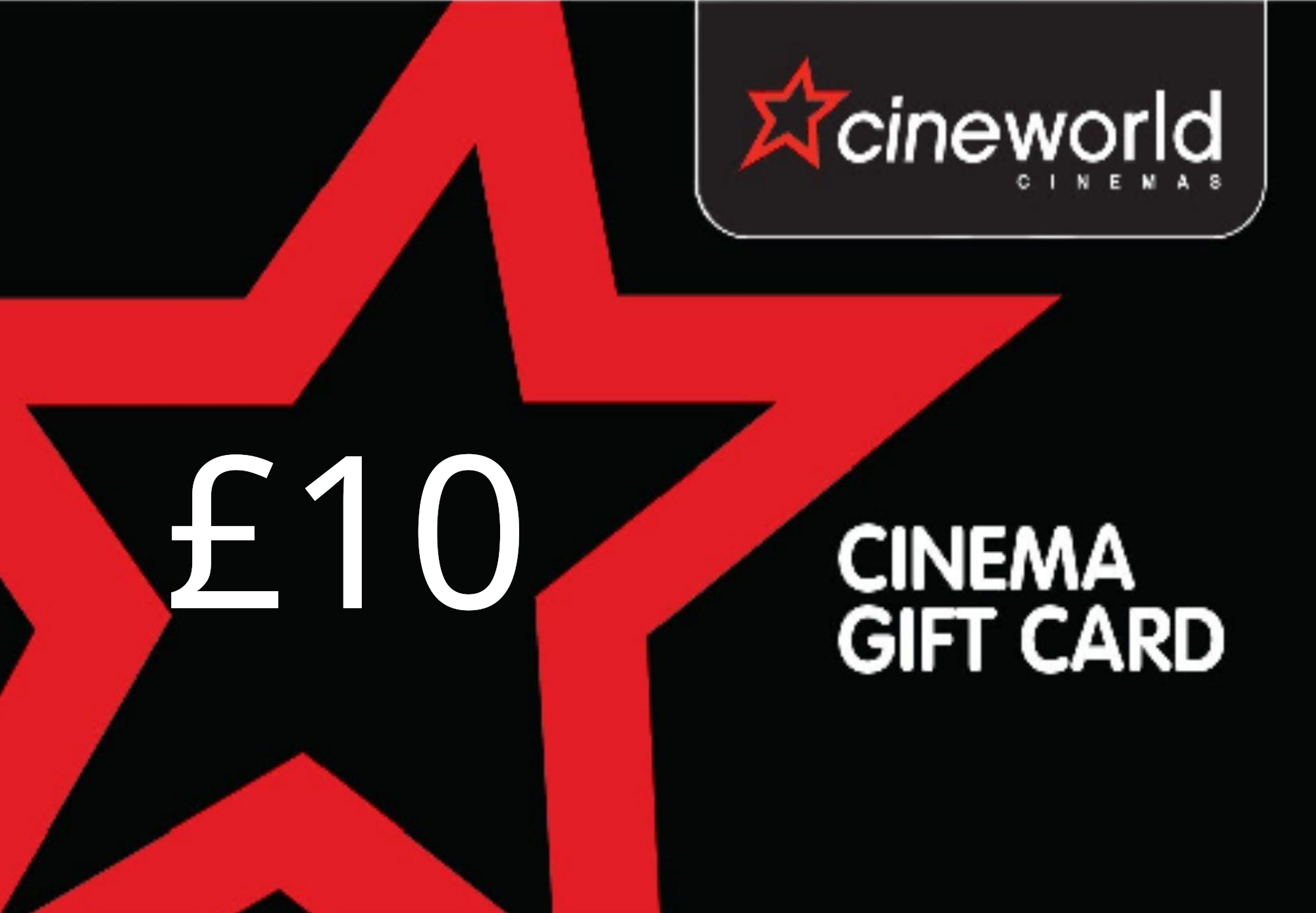 Cineworld Cinema £10.00 Gift Card UK