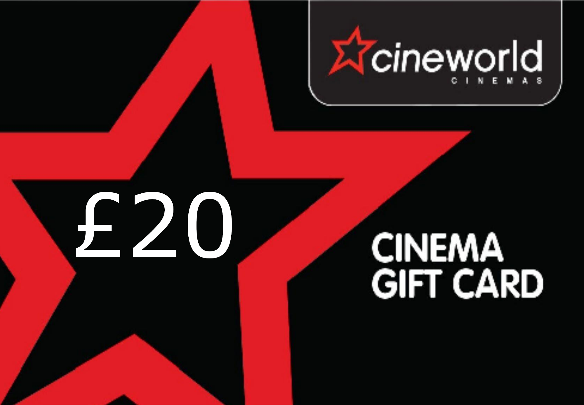 Cineworld Cinema £20 Gift Card UK