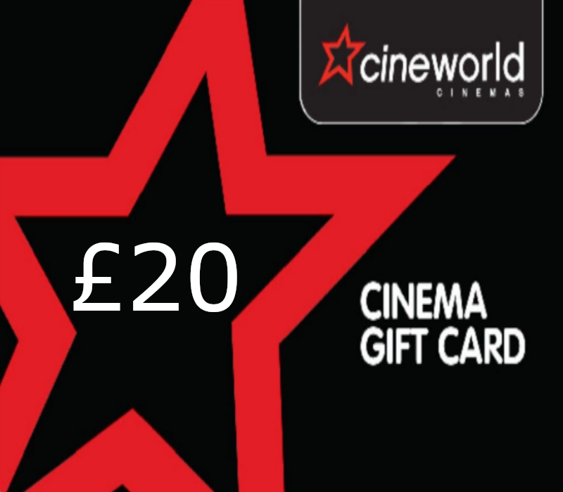 

Cineworld Cinema £20 Gift Card UK