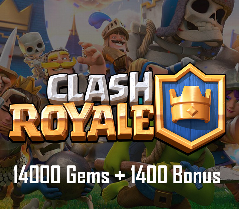 Clash Royale - 14000 Gems + 1400 Bonus Reidos Voucher