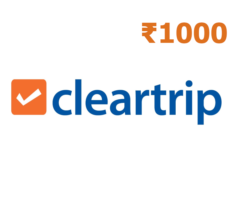 

Cleartrip Flights & Hotels ₹1000 Gift Card IN