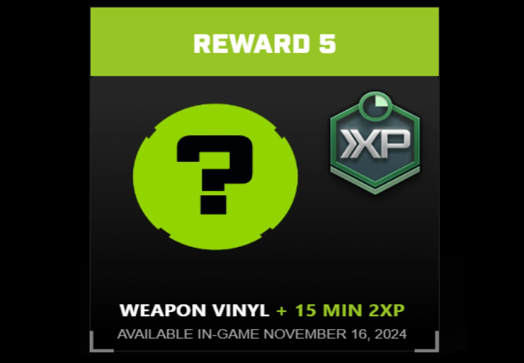 Call of Duty: Black Ops 6 - Reward 5 Weapon Vinyl + 15 Min Double XP DLC PC/PS4/PS5/XBOX One/Series X|S CD Key (valid till December, 2024)