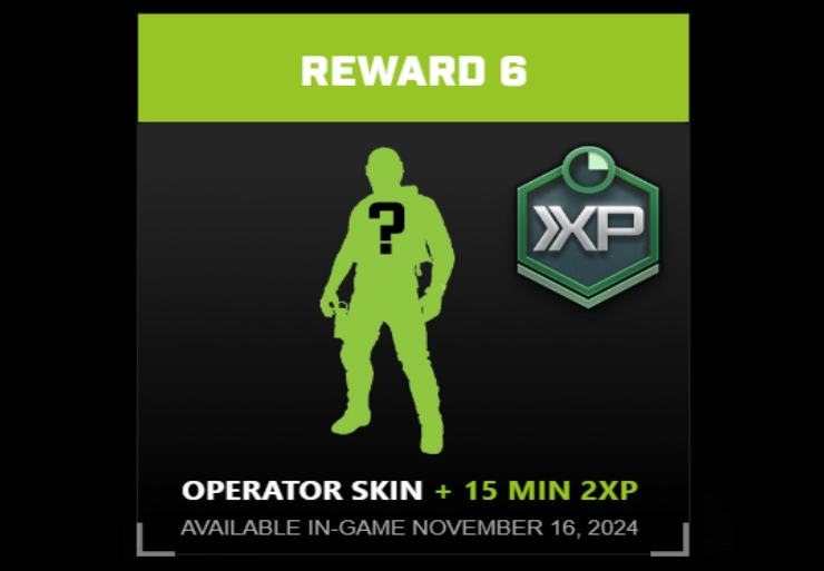 Call of Duty: Black Ops 6 - Reward 6 Operator Skin + 15 Min Double XP DLC PC/PS4/PS5/XBOX One/Series X|S CD Key (valid till December, 2024)