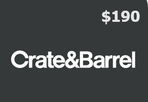 Crate and Barrel USD 190 Gift Card US screenshot 1