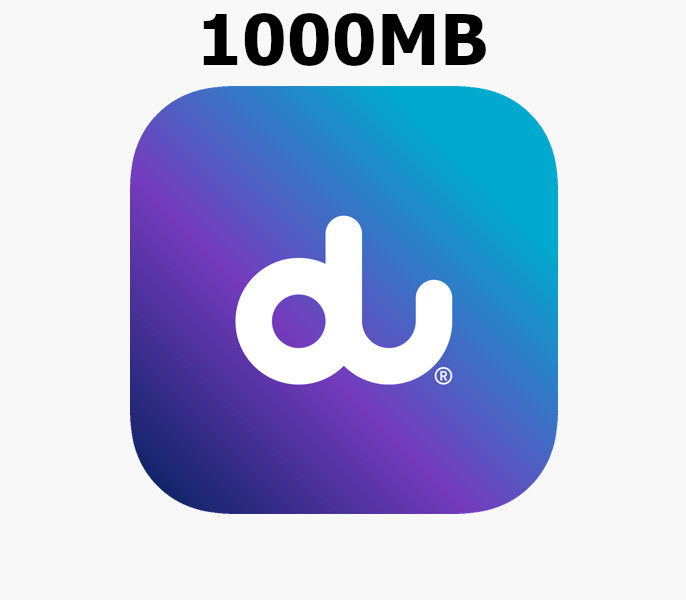 

Du 1000 MB Data Mobile Top-up AE