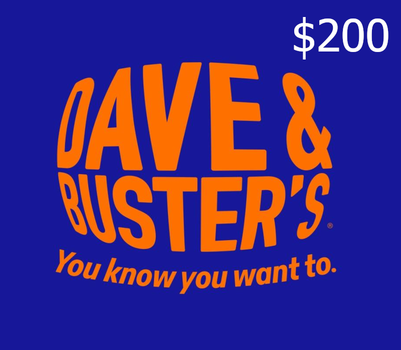 

Dave & Buster's $200 Gift Card US