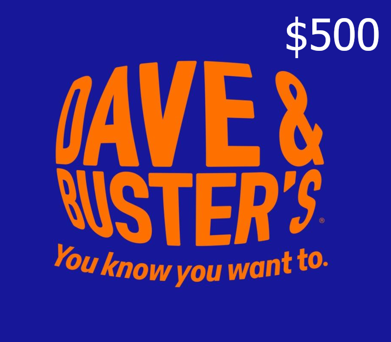 

Dave & Buster's $500 Gift Card US