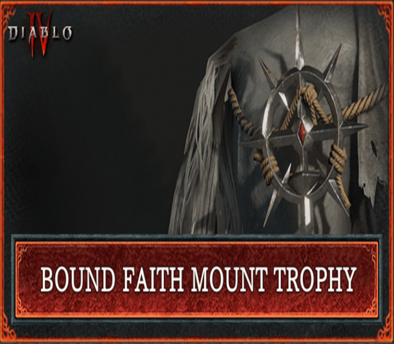 Diablo 4 IV Bound Faith Mount Trophy Blizzard Battle Net Fast Delivery