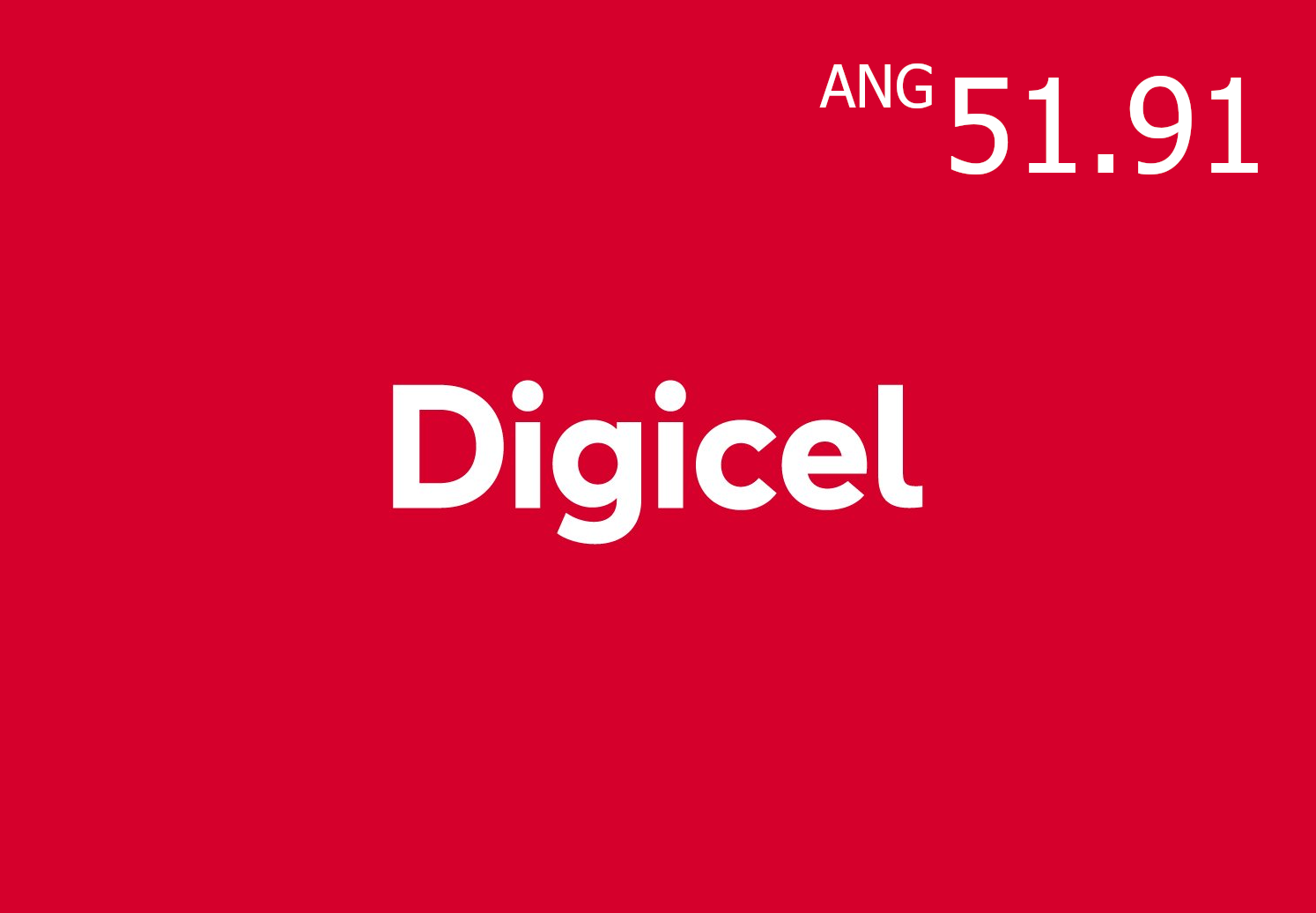 Digicel 51.91 ANG Mobile Top-up CW