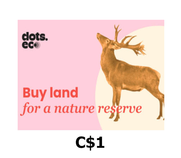 

Dots.eco - Buy Land for Nature Reserves C$1 Gift Card CA