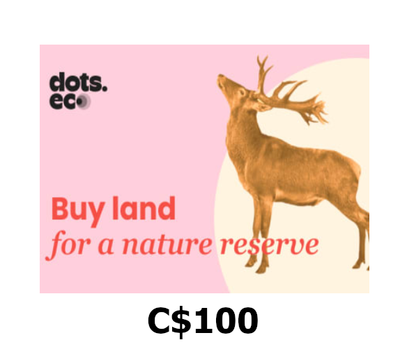 Dots.eco - Buy Land for Nature Reserves C$100 Gift Card CA