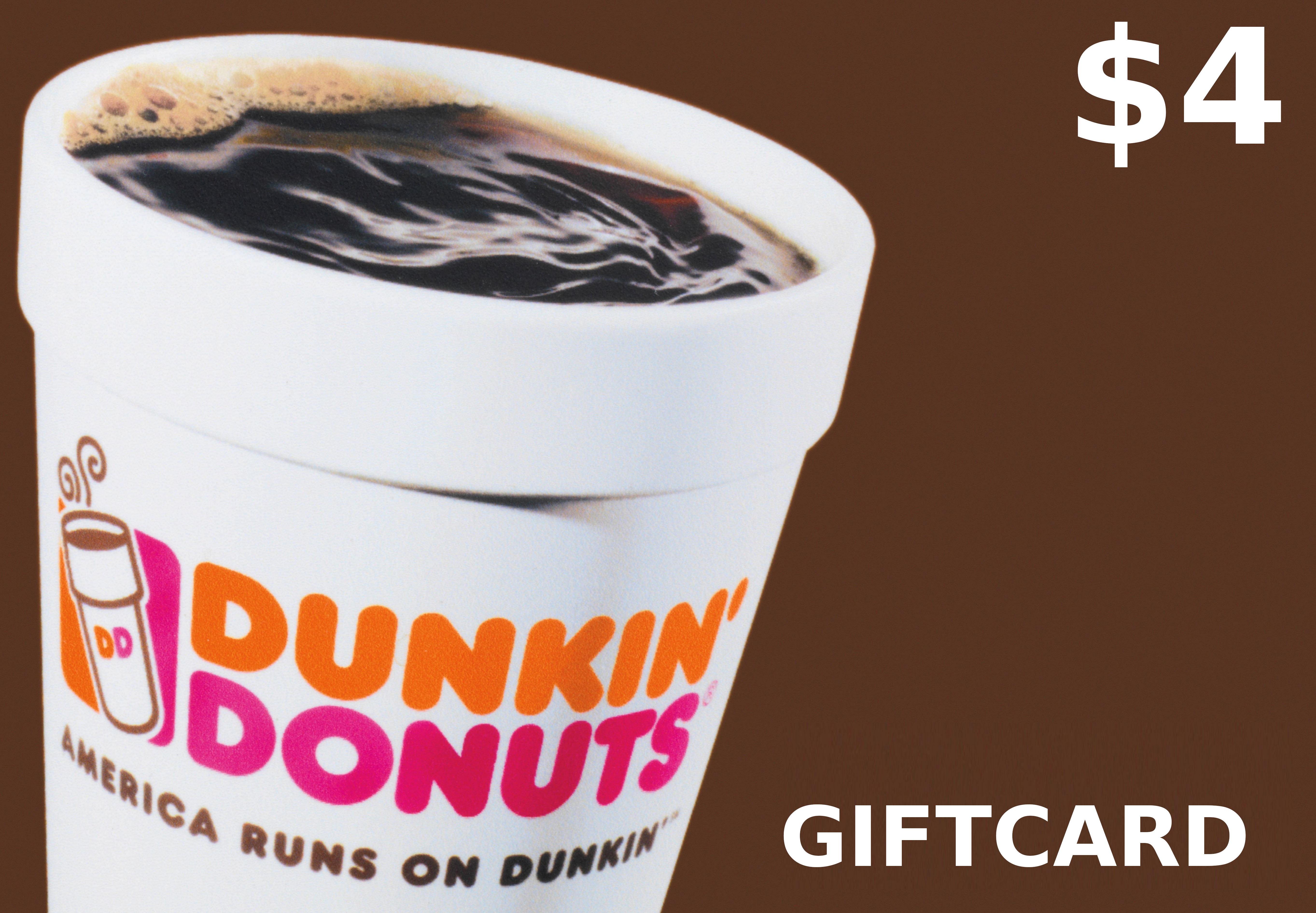 Dunkin Donuts $4 Gift Card US