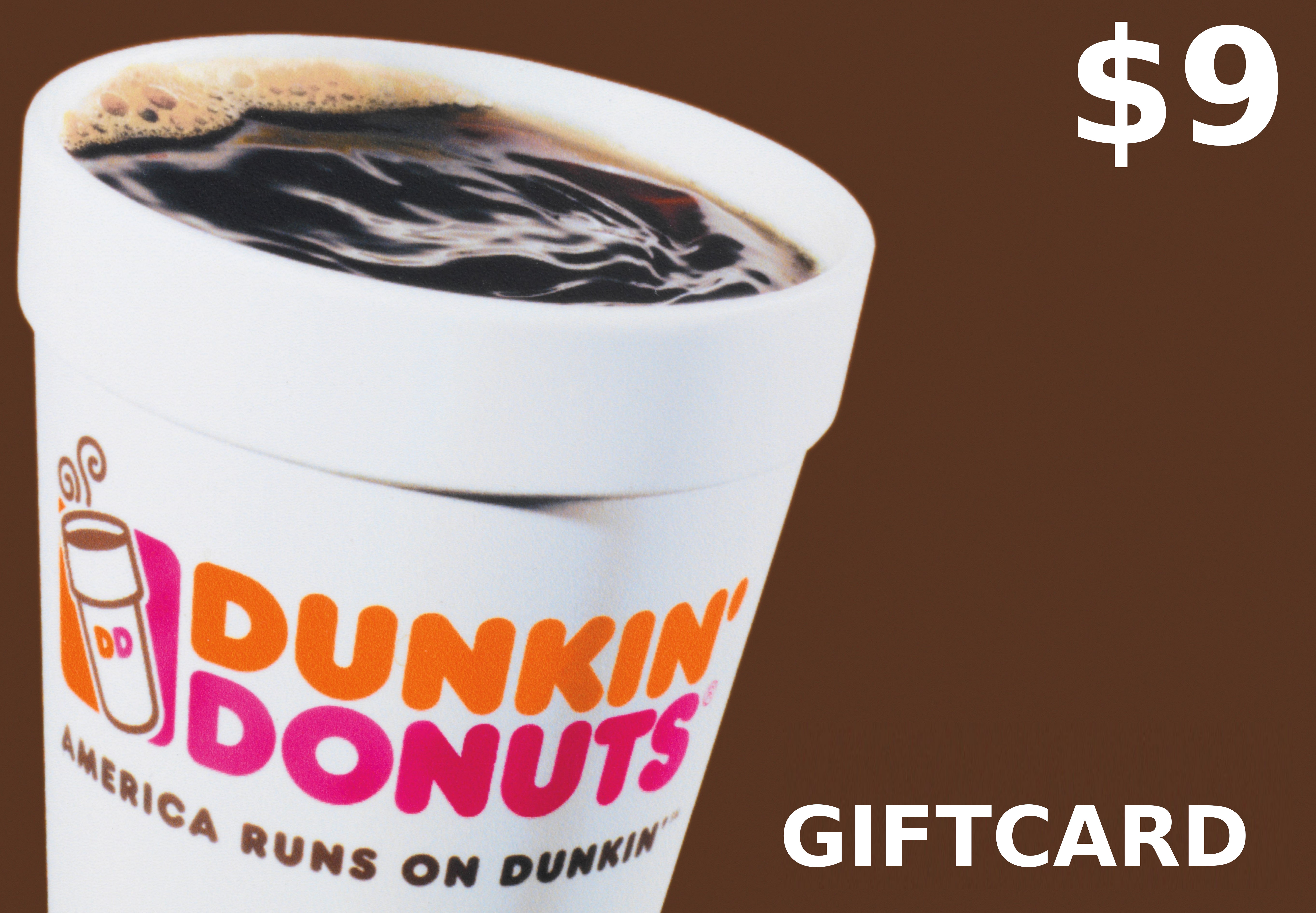 Dunkin Donuts $9 Gift Card US