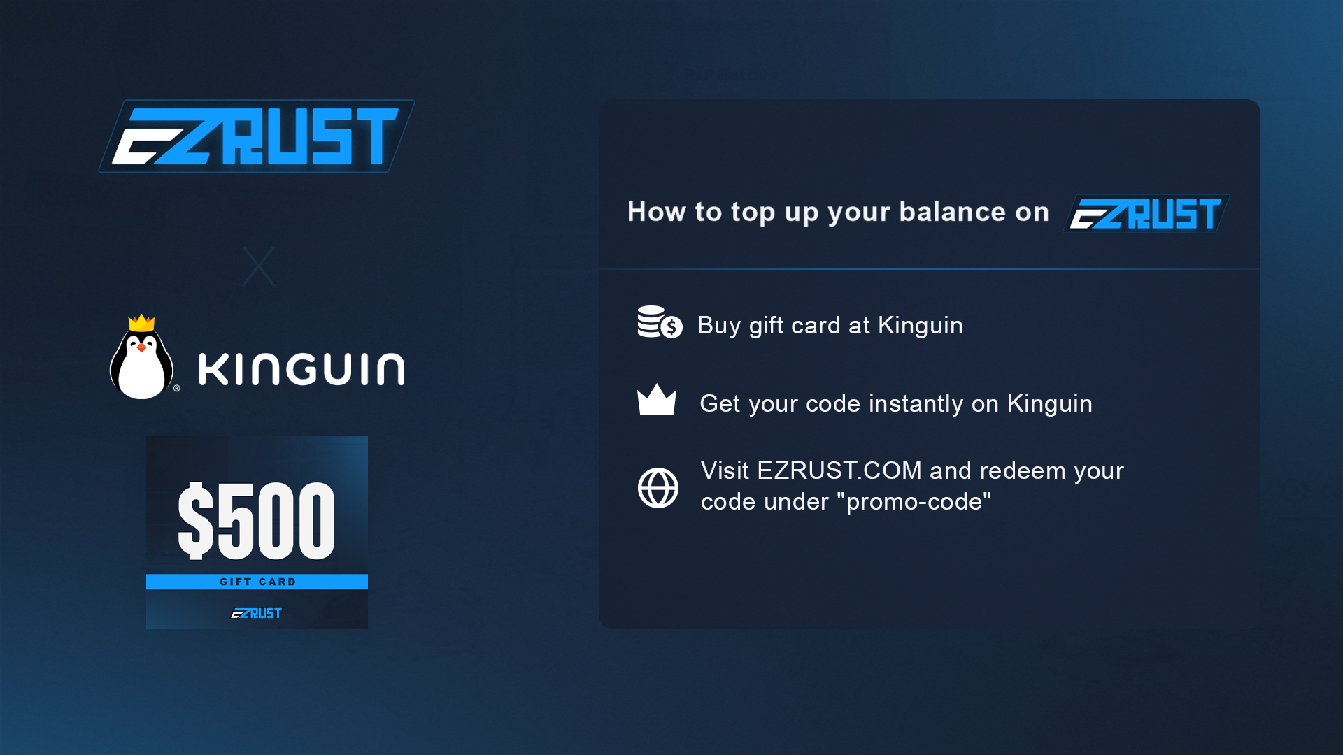 EZRUST $500 Gift Card