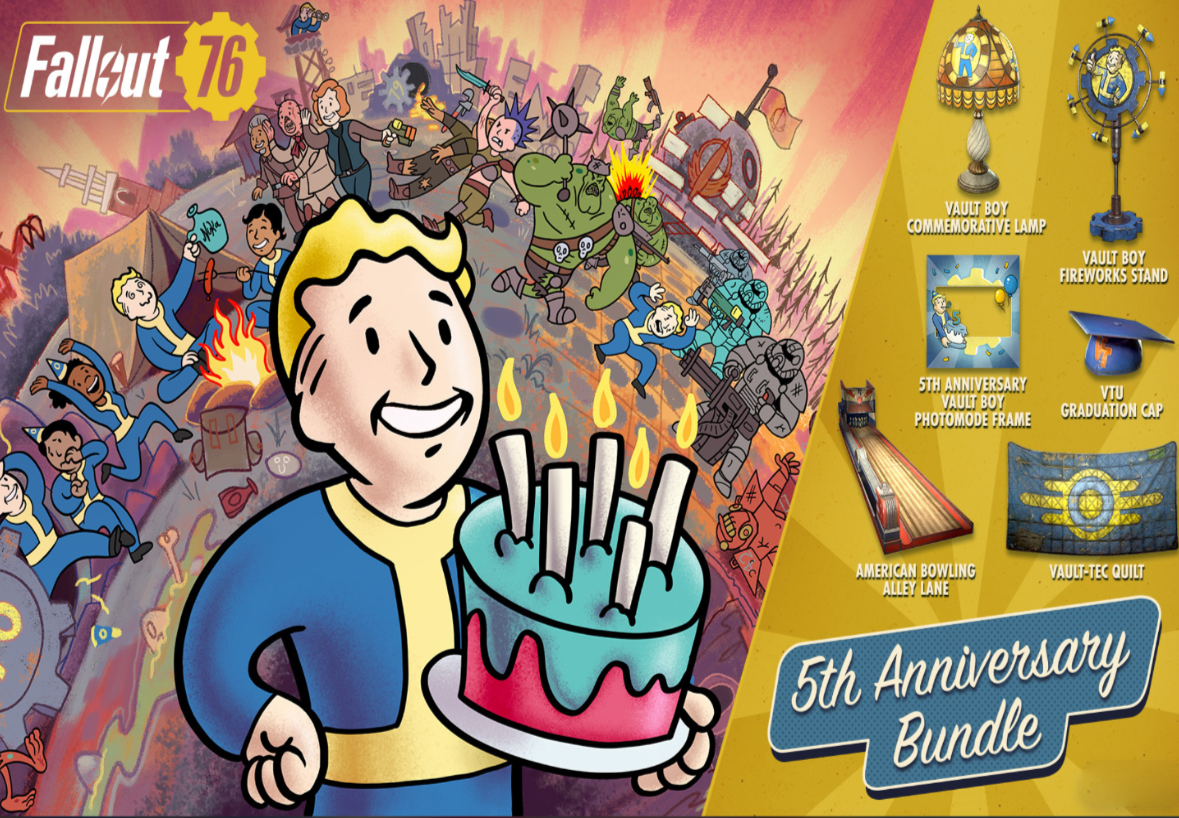 Fallout 76 - 5th Anniversary Bundle DLC PC Windows 10 CD Key screenshot 2