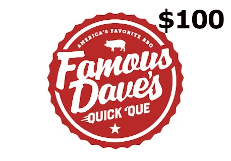 Famous Dave's $100 Gift Card US