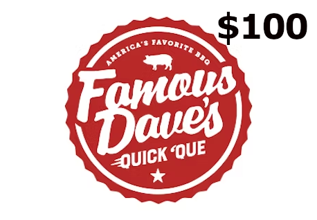 Famous Daves $100 Gift Card US