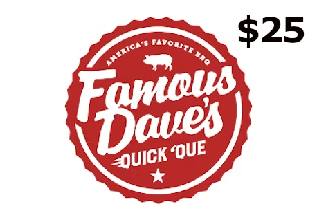 Famous Daves $25 Gift Card US