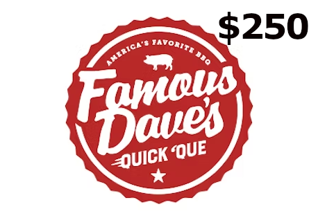 Famous Dave's $250 Gift Card US