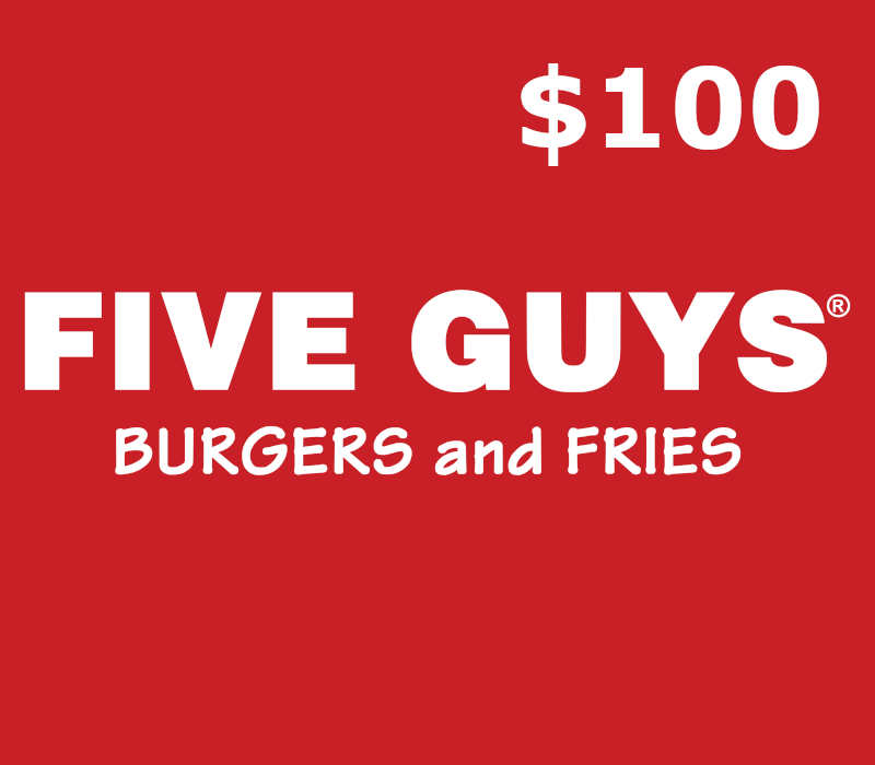 Five Guys $100 Gift Card US