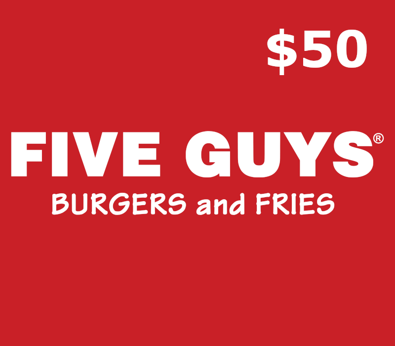 Five Guys $50 Gift Card US