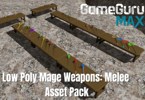 GameGuru MAX - Low Poly Asset Pack - Mage Weapons: Melee DLC PC Steam CD Key screenshot 1