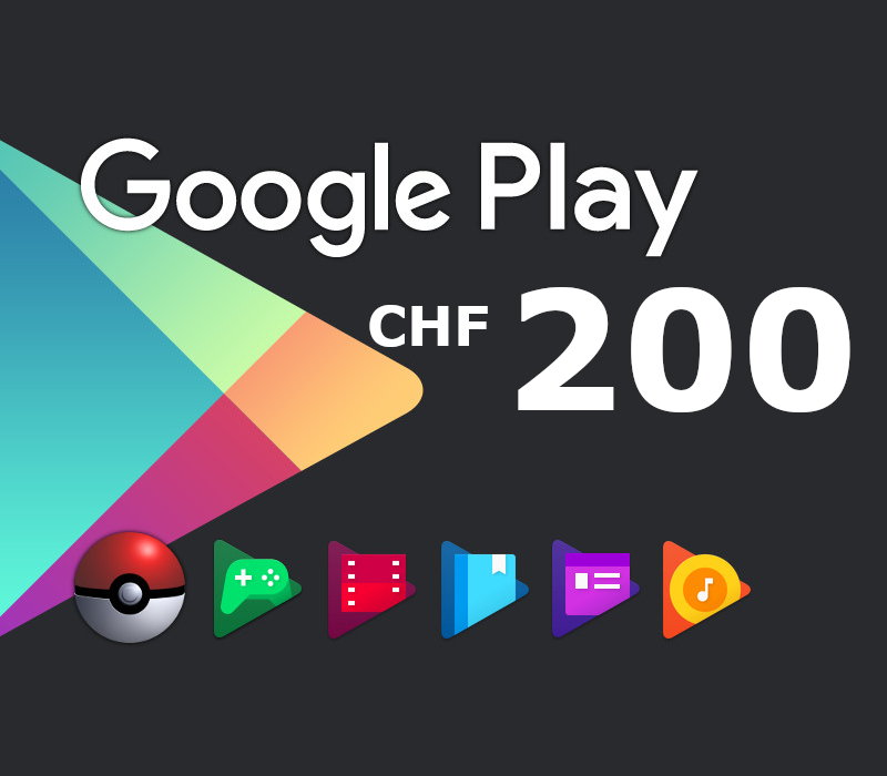 

Google Play CHF 200 CH Gift Card