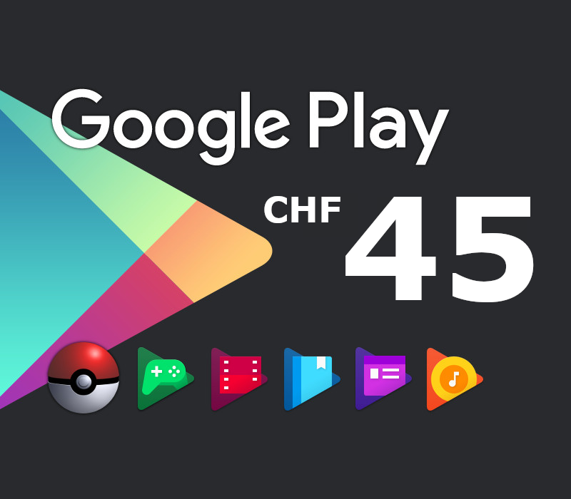 

Google Play CHF 45 CH Gift Card