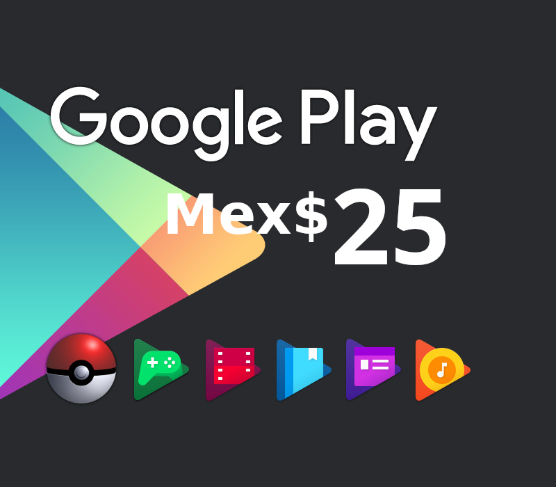 

Google Play Mex$25 MXN Gift Card