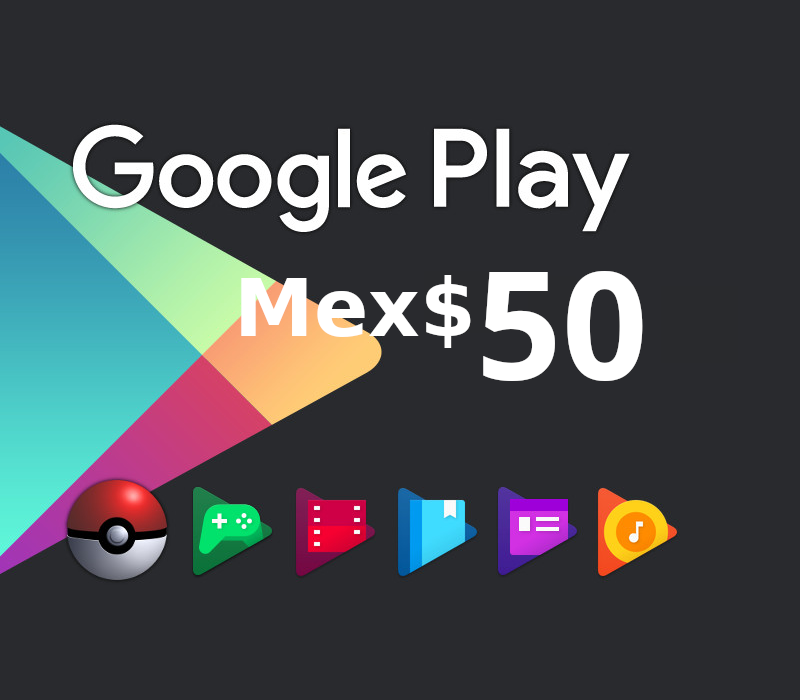 

Google Play Mex$50 MXN Gift Card