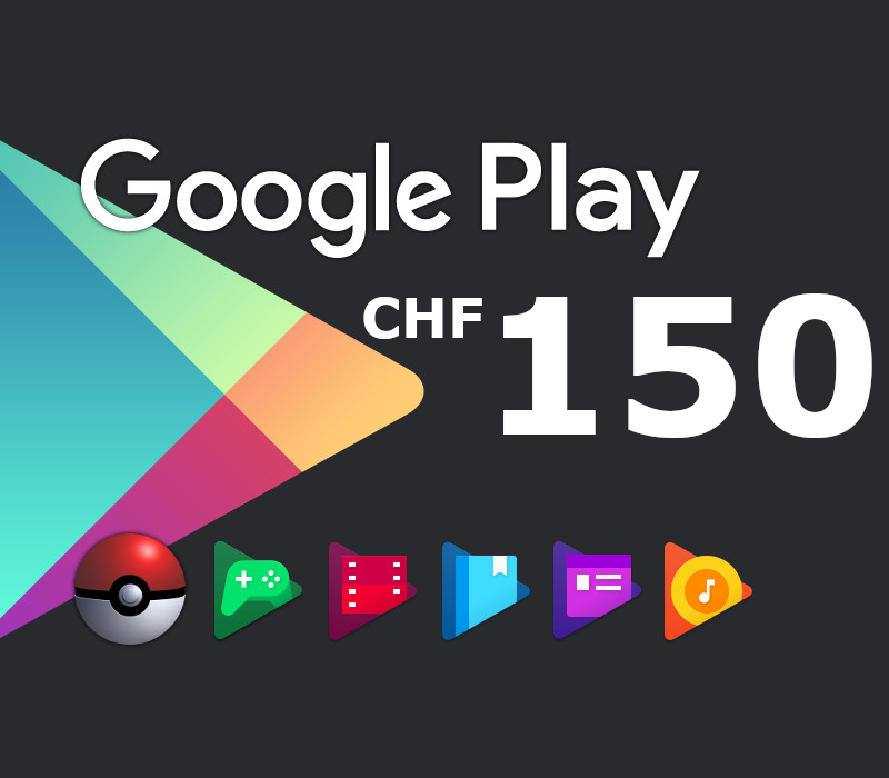 

Google Play CHF 150 CH Gift Card