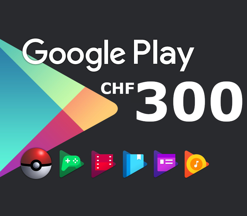 

Google Play CHF 300 CH Gift Card