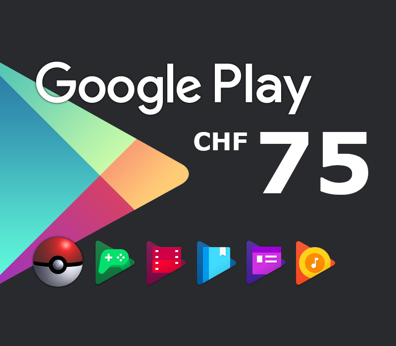 

Google Play CHF 75 CH Gift Card