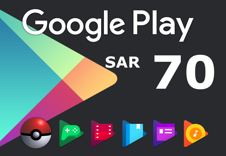 Google Play SAR 70 SA Gift Card