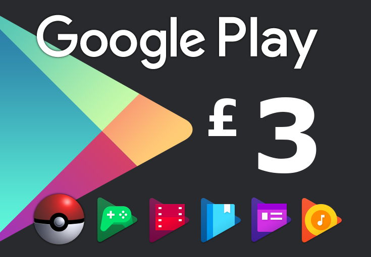 Google Play £3 UK Gift Card