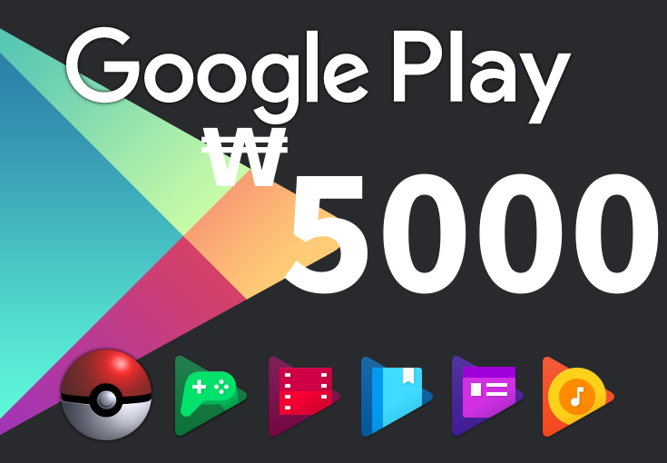 Google Play 5000 ₩ KR Gift Card