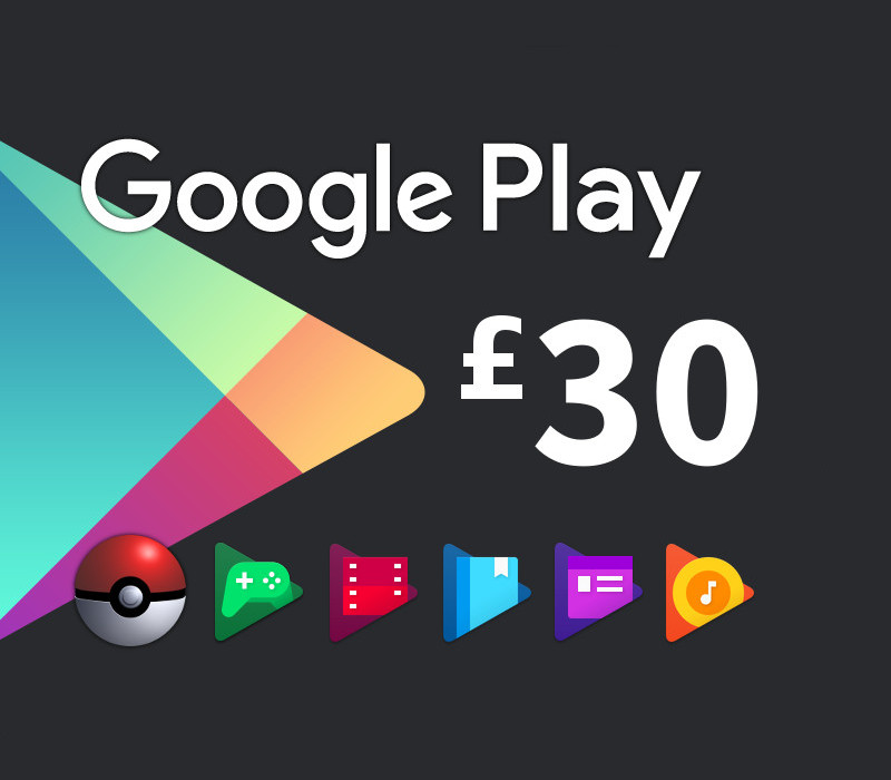 

Google Play £30 UK Gift Card