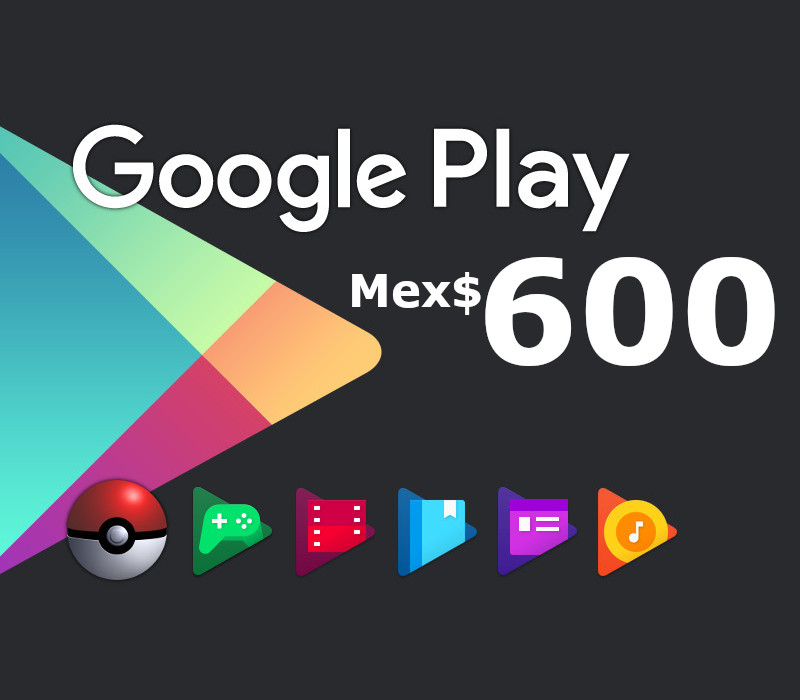 

Google Play Mex$600 MXN Gift Card