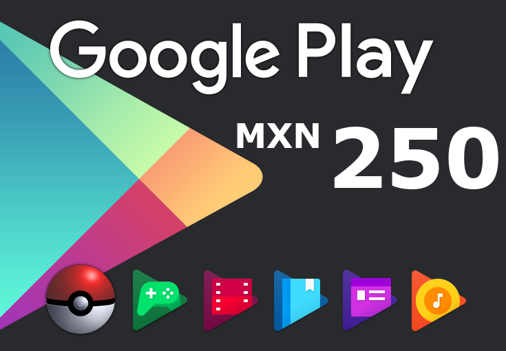 Google Play Mex$250 MXN Gift Card