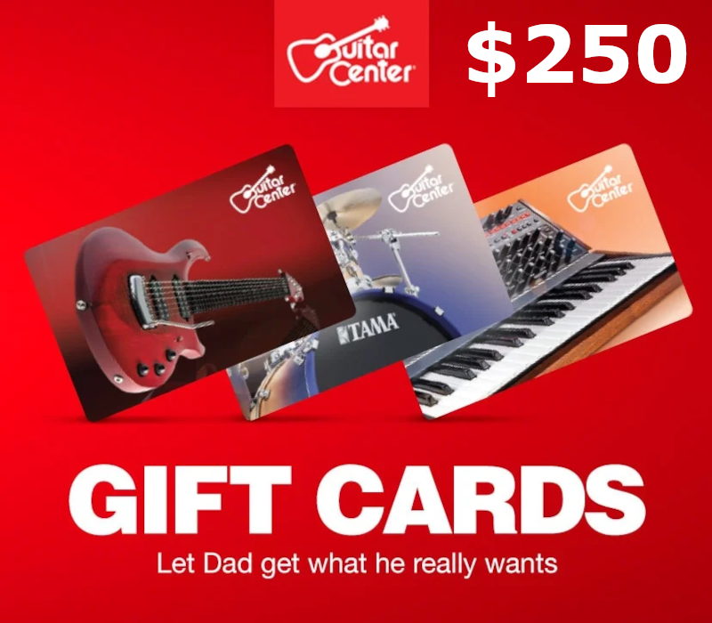 Guitar Center $250 Gift Card US
