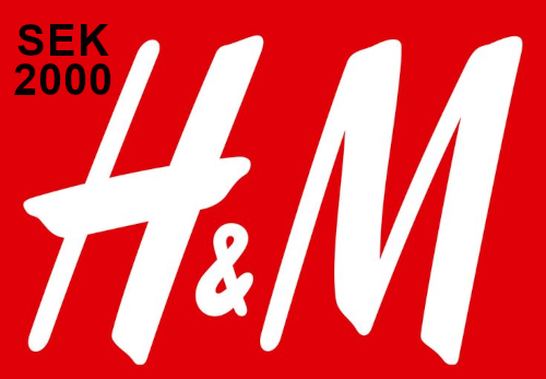 H&M 2000 SEK Gift Card SE
