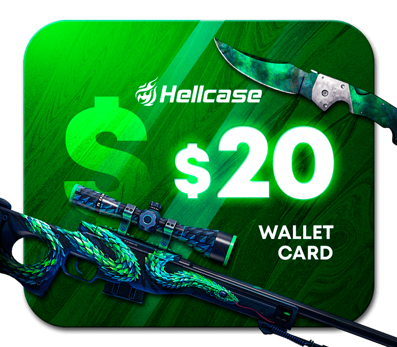 

Hellcase.com 20 USD Wallet Card Code