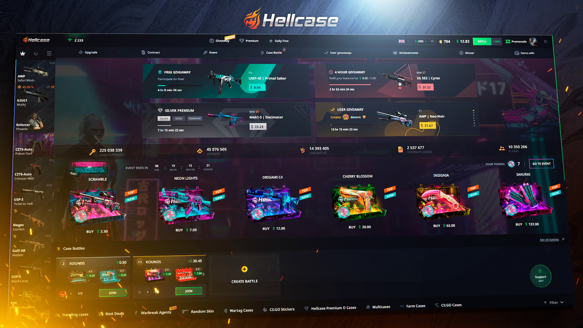 Hellcase.com 20 USD Wallet Card Code