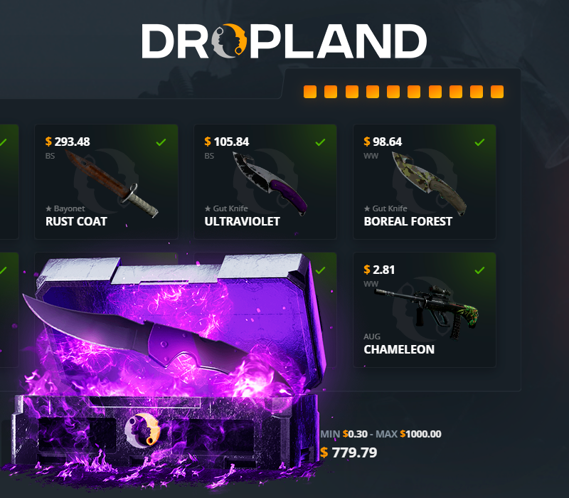 MIL SPEC VS. FALCHION KNIFE Random CS2 Skin Case Dropland.net Key