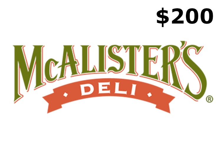 McAlisters $200 Gift Card US