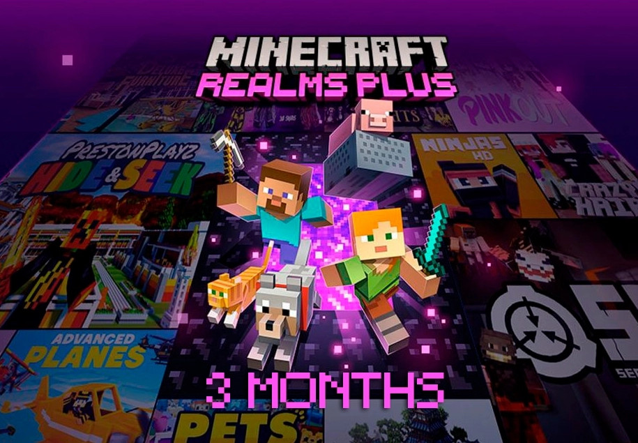 Minecraft Realms Plus 3-Month Subscription XBOX One / Xbox Series X,S / Windows 10 CD Key